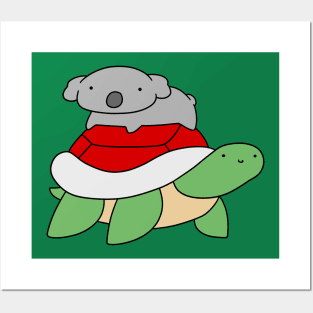 Little Koala and Turtle Posters and Art